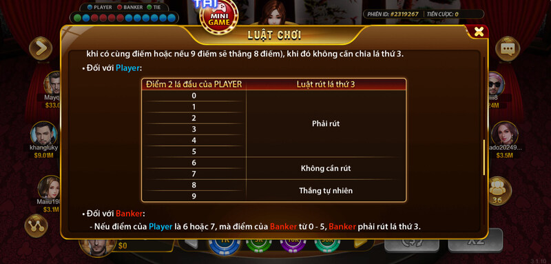 Luật chơi chi tiết game bài Baccarat FA88