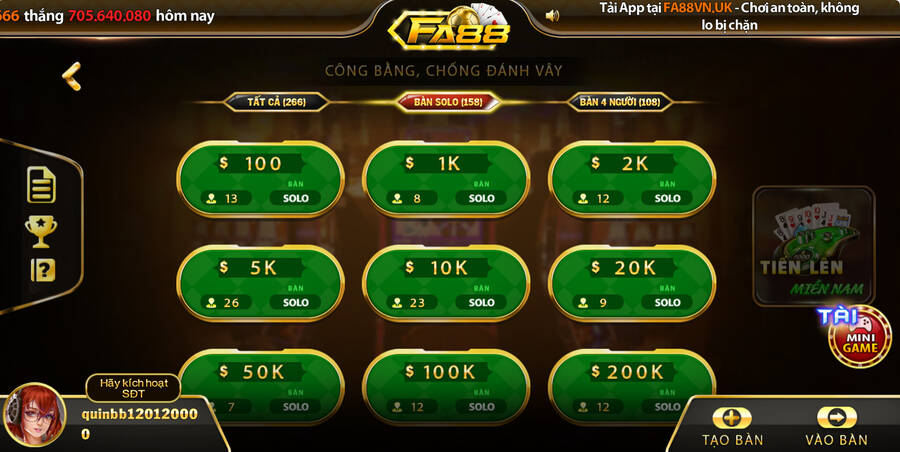 Giới thiệu Game bài Tiến Lên Miền Nam FA88