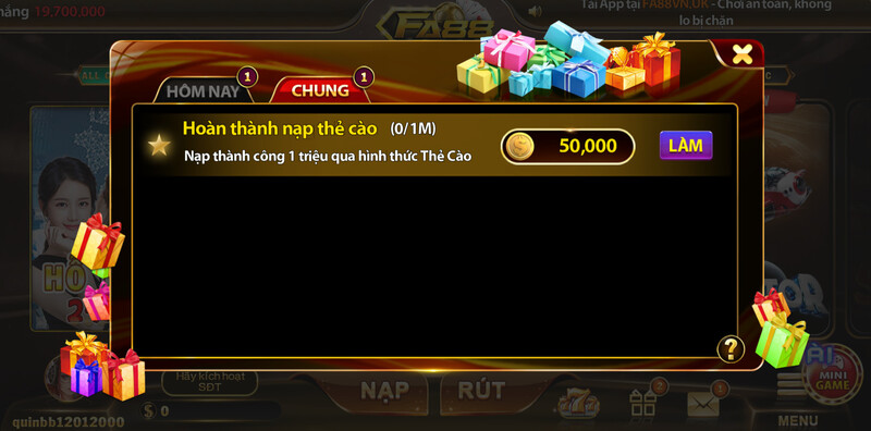 Các chương trình khuyến mãi FA88