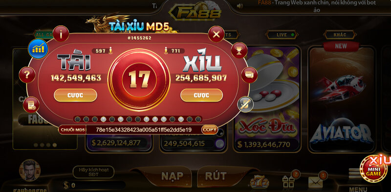 Giới thiệu về game Tài Xỉu MD5 Fa88