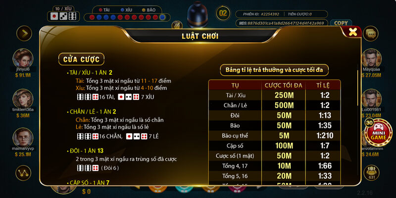 Bí kíp chơi Tài Xỉu Sảnh Rồng bất bại tại FA88